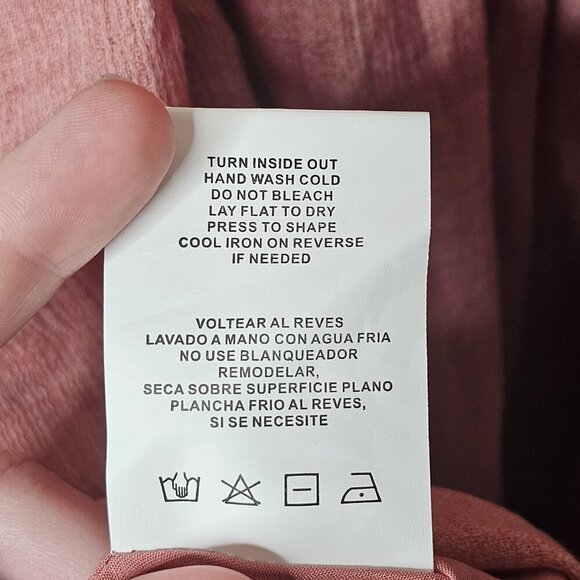 NWT A Collective Story Mauve Pink Baby Doll Mini Dress Puff Sleeves Womens Large - Picture 7 of 7